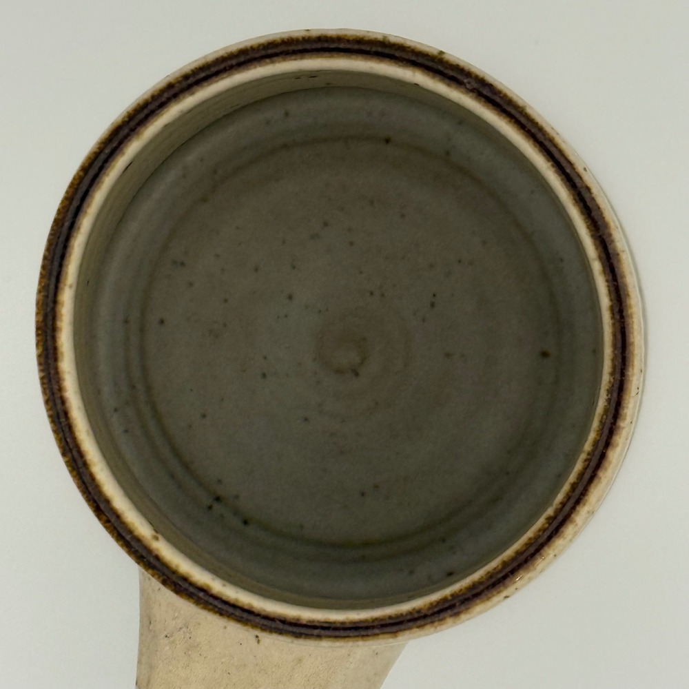 Artisan Personalized Vincent Hartmann Stoneware Mug Cat & Blue Wildflowers 5.25" - Picture 8 of 11